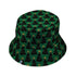 Meowy Christmas Tree Green Bucket Hat Black Stitching