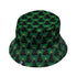 Meowy Christmas Tree Green Bucket Hat Gray Stitching