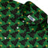 Meowy Christmas Tree Green Button Up Shirt Neck