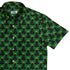 Meowy Christmas Tree Green Button Up Shirt Top Corner