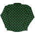 Meowy Christmas Tree Green Long Sleeve Button Up Shirt back
