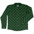Meowy Christmas Tree Green Long Sleeve Button Up Shirt front