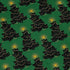 Meowy Christmas Tree Green Long Sleeve Button Up Shirt pocket