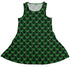 Meowy Christmas Tree Green Sleeveless Dress front