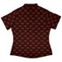 Meowy Christmas Tree Red Curvy Button Up Shirt womens back
