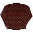 Meowy Christmas Tree Red Long Sleeve Button Up Shirt back