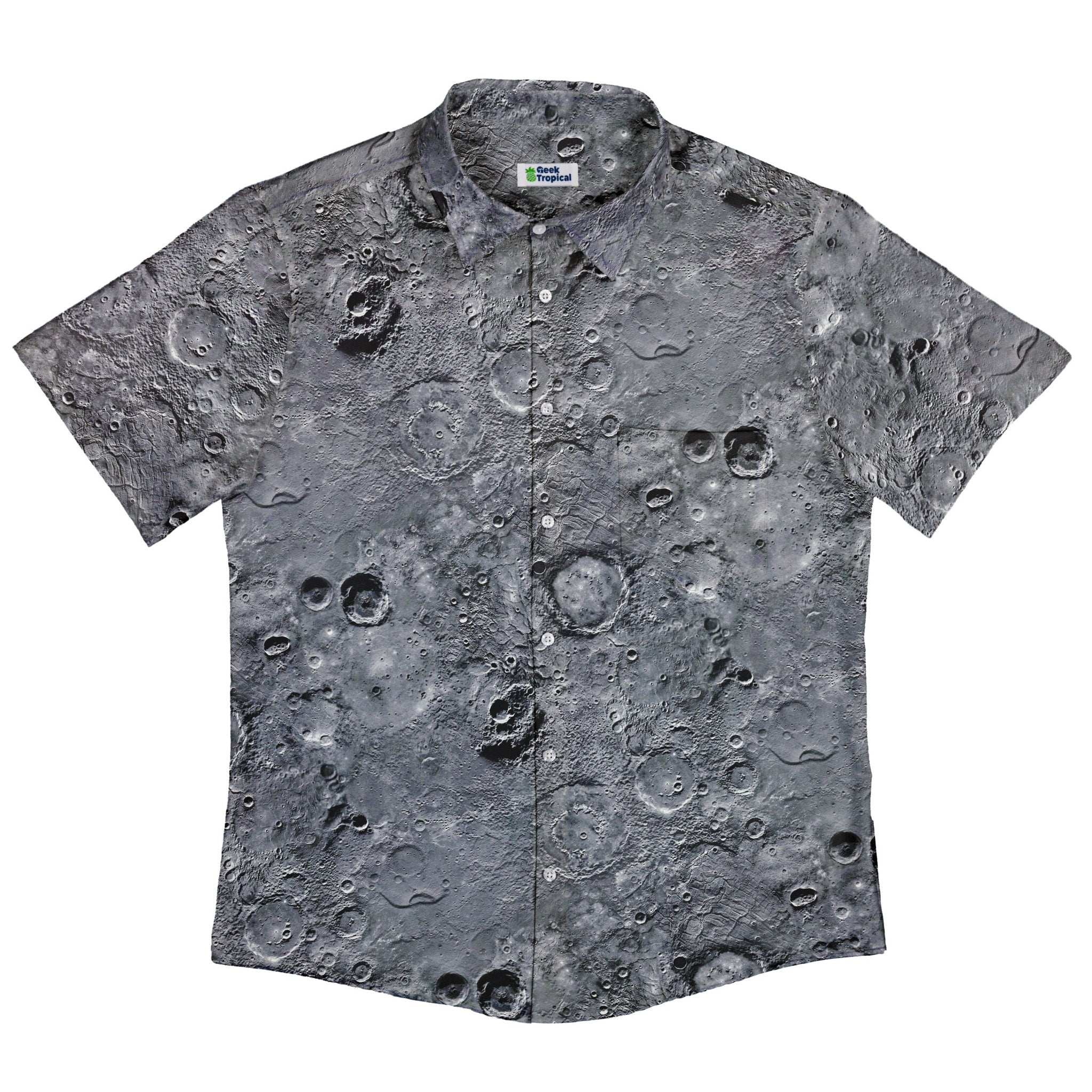 Surface of Mercury Button Up Shirt - adult sizing - Designs by Nathan - science print