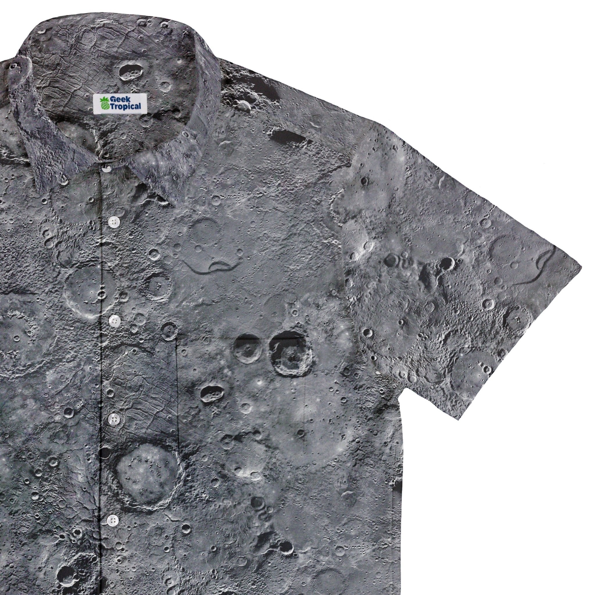 Surface of Mercury Button Up Shirt - adult sizing - Designs by Nathan - science print