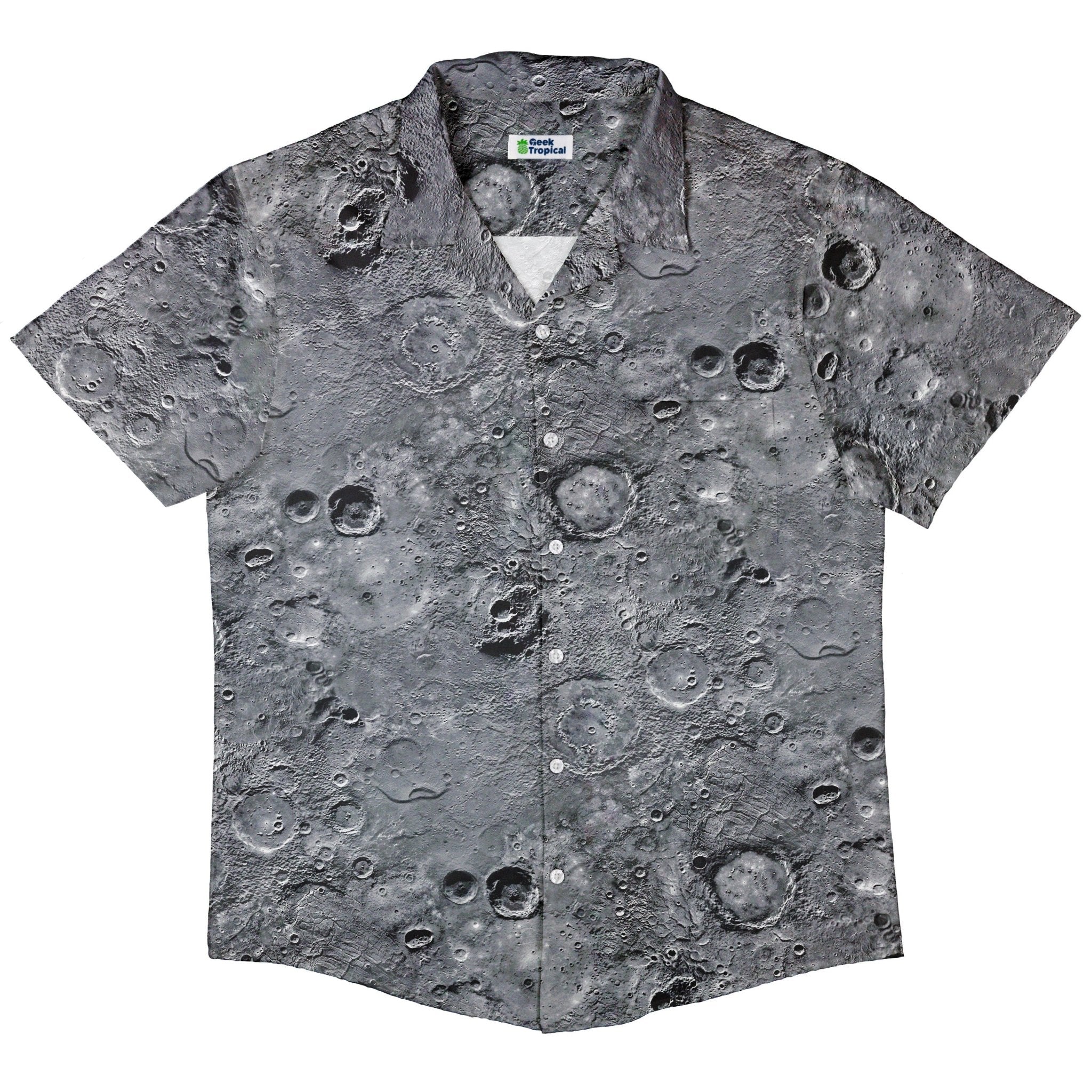 Surface of Mercury Button Up Shirt - adult sizing - Designs by Nathan - science print