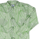 Micro Minimalist Leaves Long Sleeve Button Up Shirt Geek Nerd adult sizing Botany Print FLOW DESC WRITING