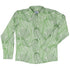Micro Minimalist Leaves Long Sleeve Button Up Shirt Geek Nerd adult sizing Botany Print FLOW DESC WRITING