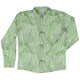 Micro Minimalist Leaves Long Sleeve Button Up Shirt Geek Nerd adult sizing Botany Print FLOW DESC WRITING