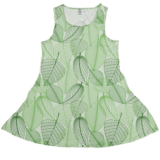 Micro Minimalist Leaves Dress Geek Nerd Botany Print lx - C Simple Patterns