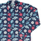 Microscopic Collection Blue Science Biology Long Sleeve Button Up Shirt Geek Nerd adult sizing FLOW DESC WRITING Maximalist Patterns
