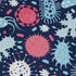 Microscopic Collection Blue Science Biology Long Sleeve Button Up Shirt Geek Nerd adult sizing FLOW DESC WRITING Maximalist Patterns