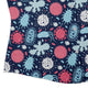 Microscopic Collection Blue Science Biology Curvy Button Up Shirt Geek Nerd Maximalist Patterns science print women
