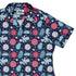 Microscopic Collection Blue Science Biology Curvy Button Up Shirt Geek Nerd Maximalist Patterns science print women