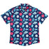 Microscopic Collection Blue Science Biology Button Up Shirt - adult sizing - Maximalist Patterns - science print