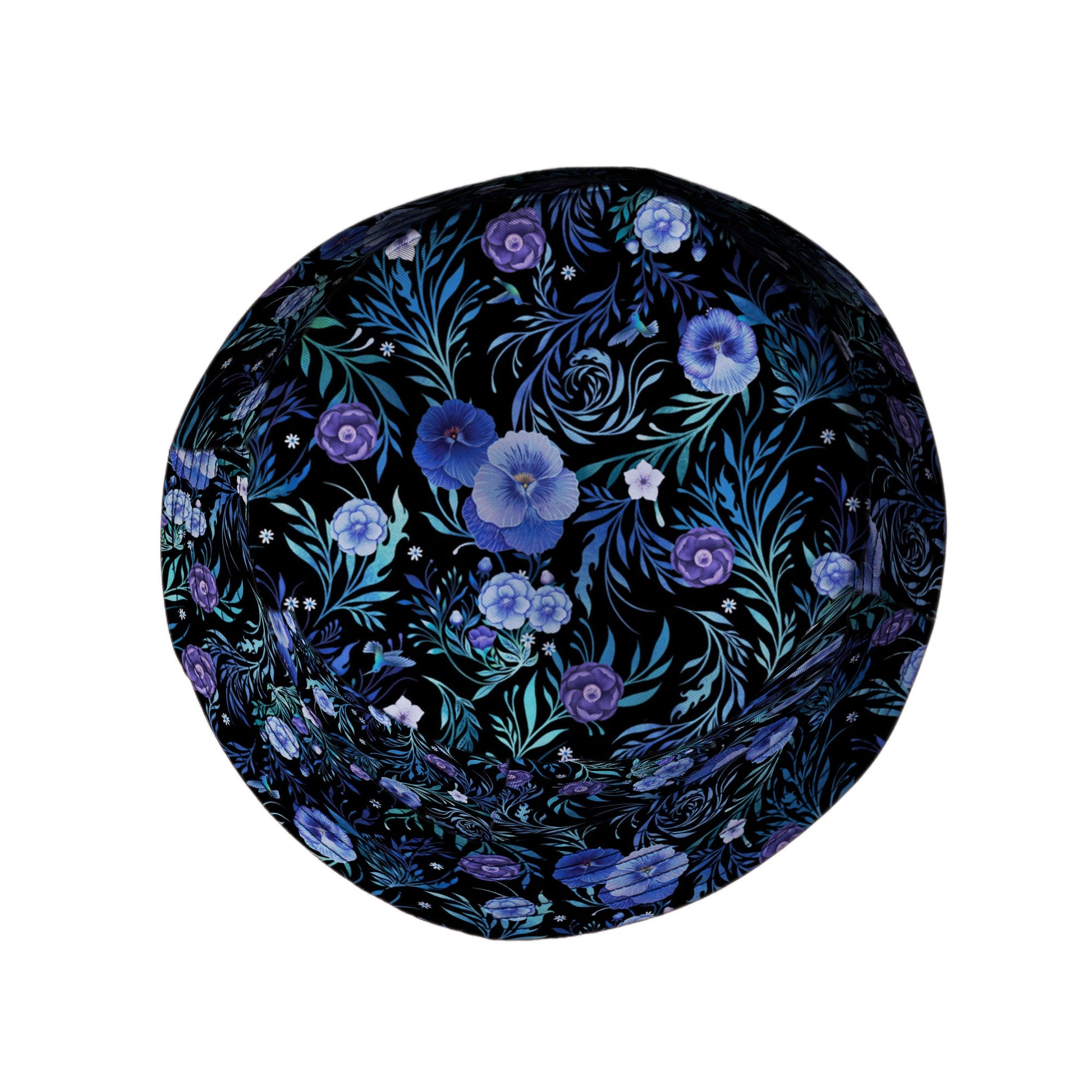 Midnight Bloom Garden Bucket Hat Top View