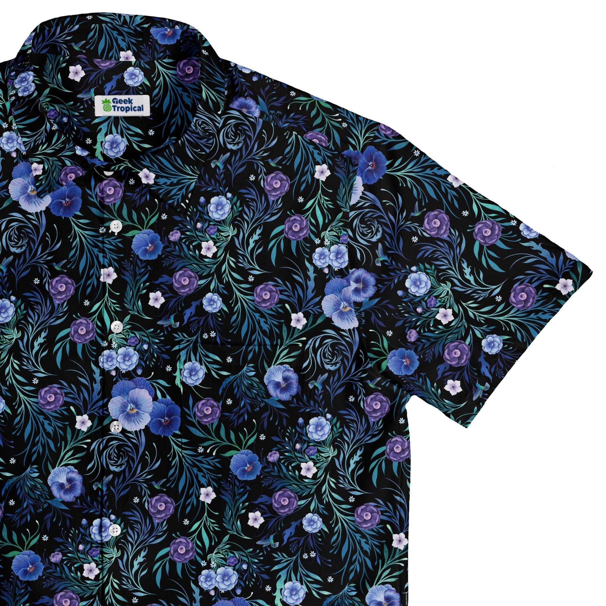 Midnight Bloom Garden Button Up Shirt 1