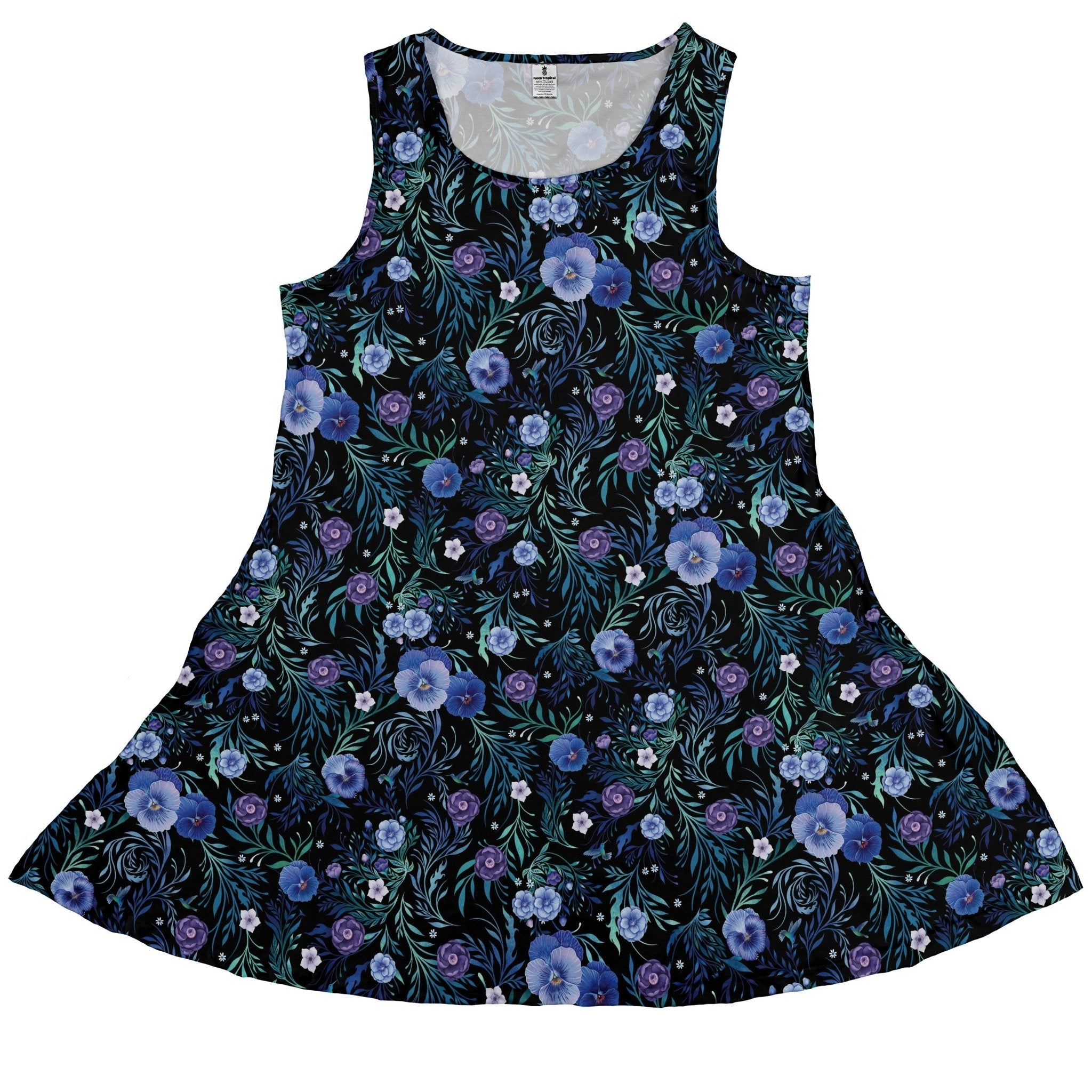 Midnight Bloom Garden Sleeveless Dress 1