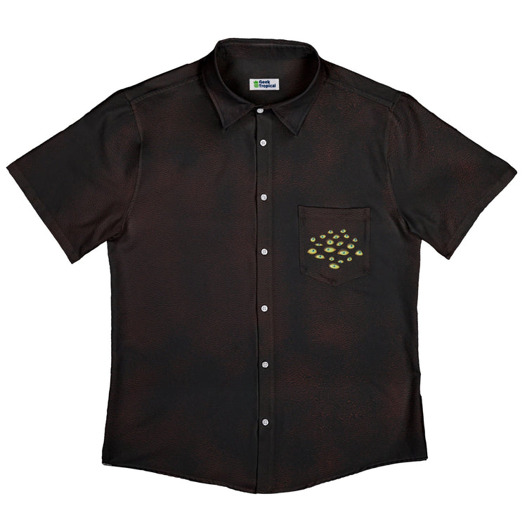 Mimic Eyes Custom Pocket Dnd Button Up Shirt - adult sizing - Designs by Nathan - dnd & rpg print