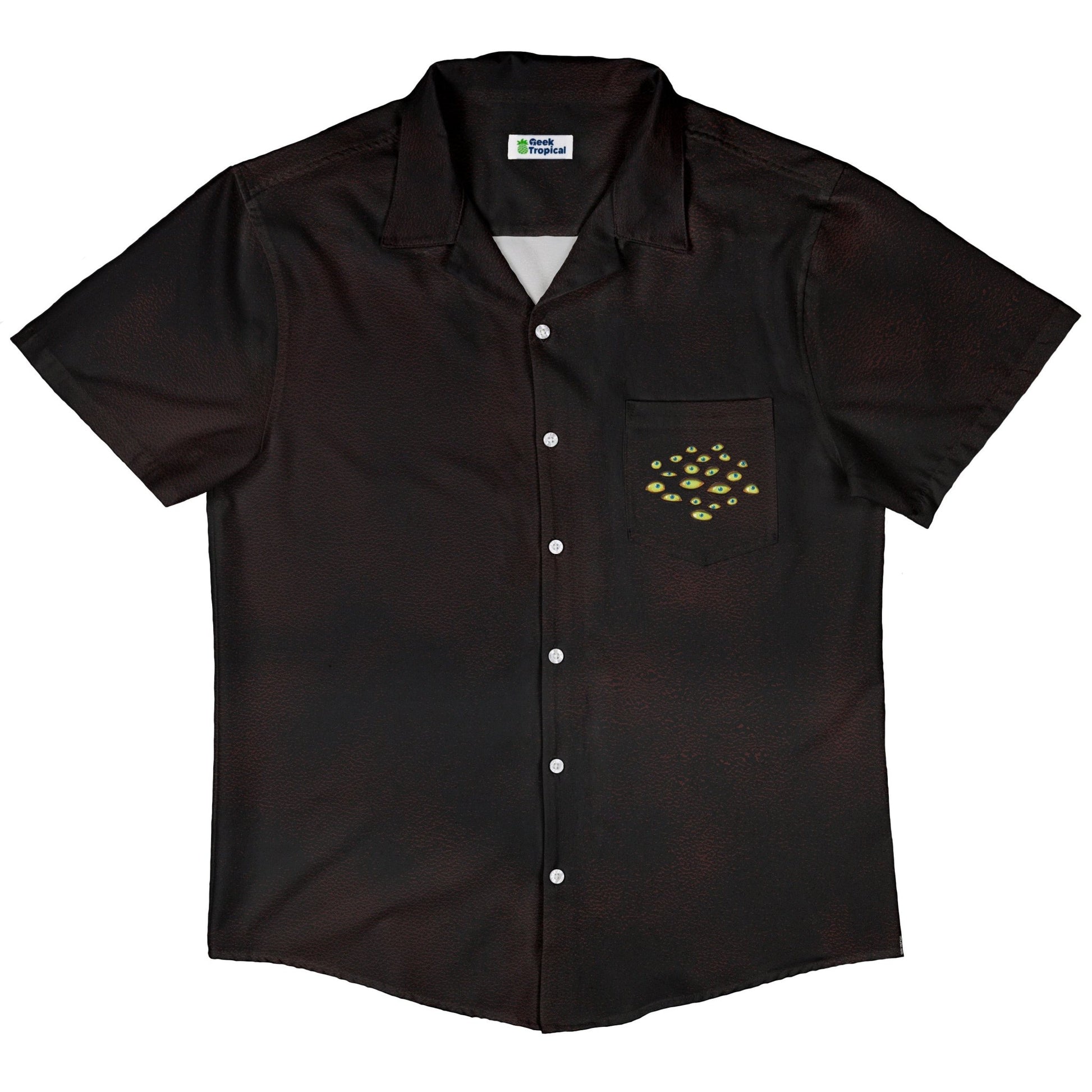 Mimic Eyes Custom Pocket Dnd Button Up Shirt - adult sizing - Designs by Nathan - dnd & rpg print