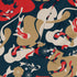 Modern Koi Long Sleeve Button Up Shirt Geek Nerd adult sizing Anime Design by Claire Murphy