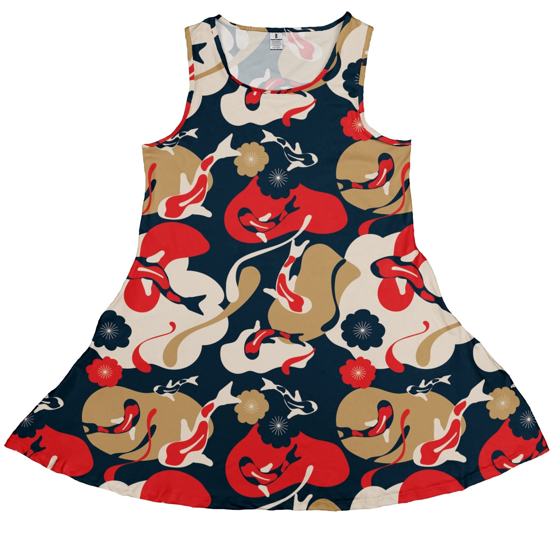 Modern Koi Dress Geek Nerd Anime Design by Claire Murphy lx - C