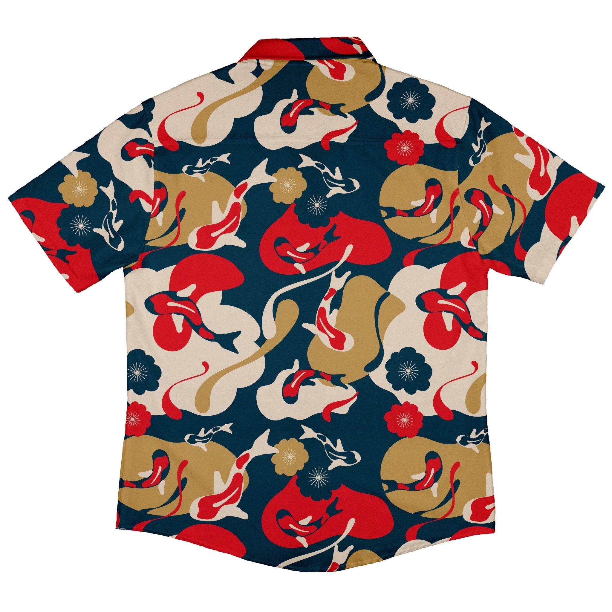 Modern Koi Button Up Shirt - adult sizing - Anime - Design by Claire Murphy