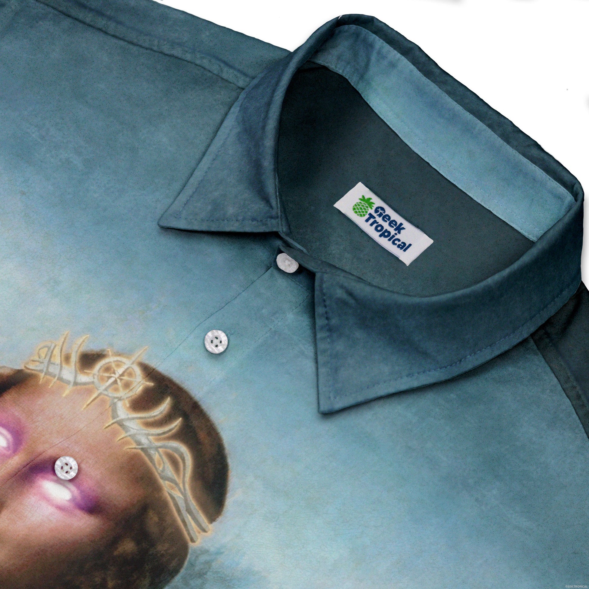 Mona Lisa Warlock Button Up Shirt Geek Nerd 0925 adult sizing All Adult Button Up Shirts