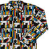 Mondrian Cat Library Long Sleeve Button Up Shirt Geek Nerd adult sizing Animal Patterns Book Prints