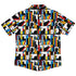 Mondrian Cat Library Button Up Shirt - adult sizing - Animal Patterns - Book Prints