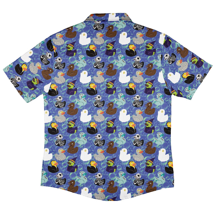 Monster Rubber Duckies Button Up Shirt Geek Nerd adult sizing halloween q4