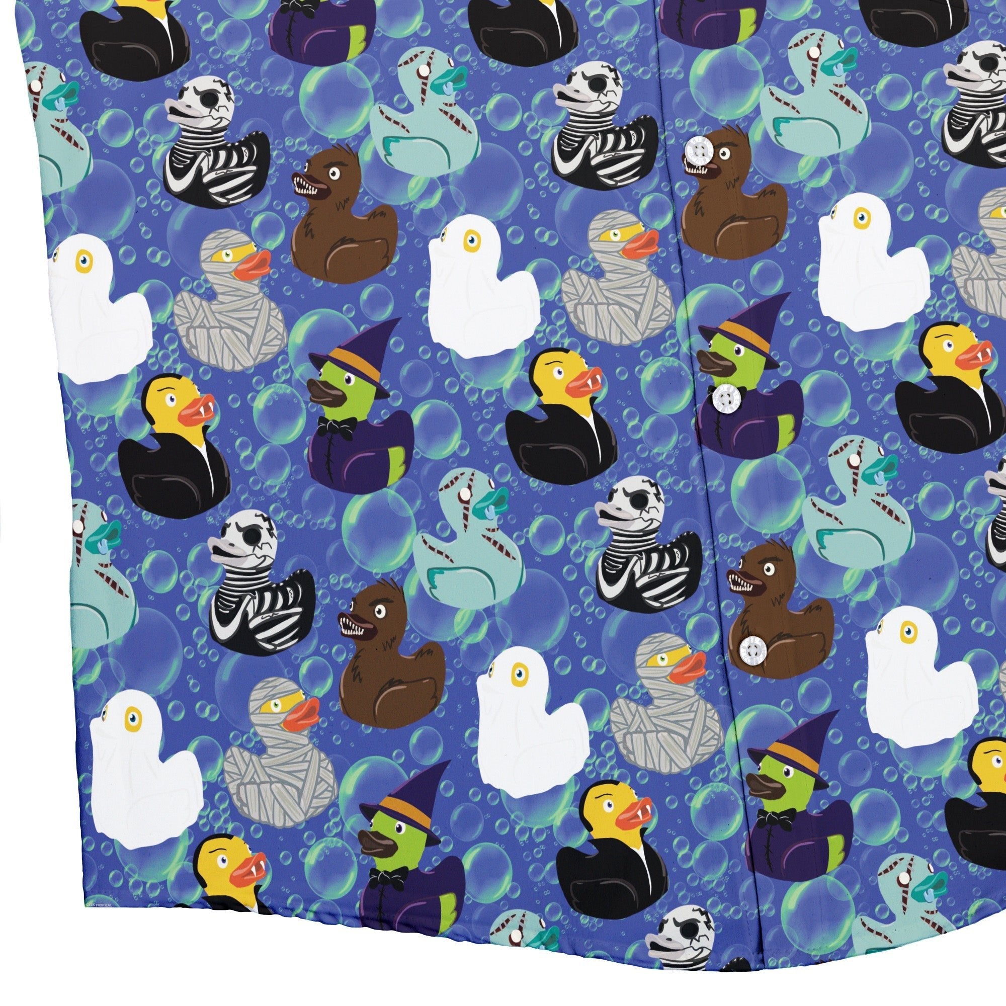 Monster Rubber Duckies Button Up Shirt Geek Nerd adult sizing halloween q4