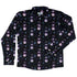 Moon Phase Garden Long Sleeve Button Up Shirt front