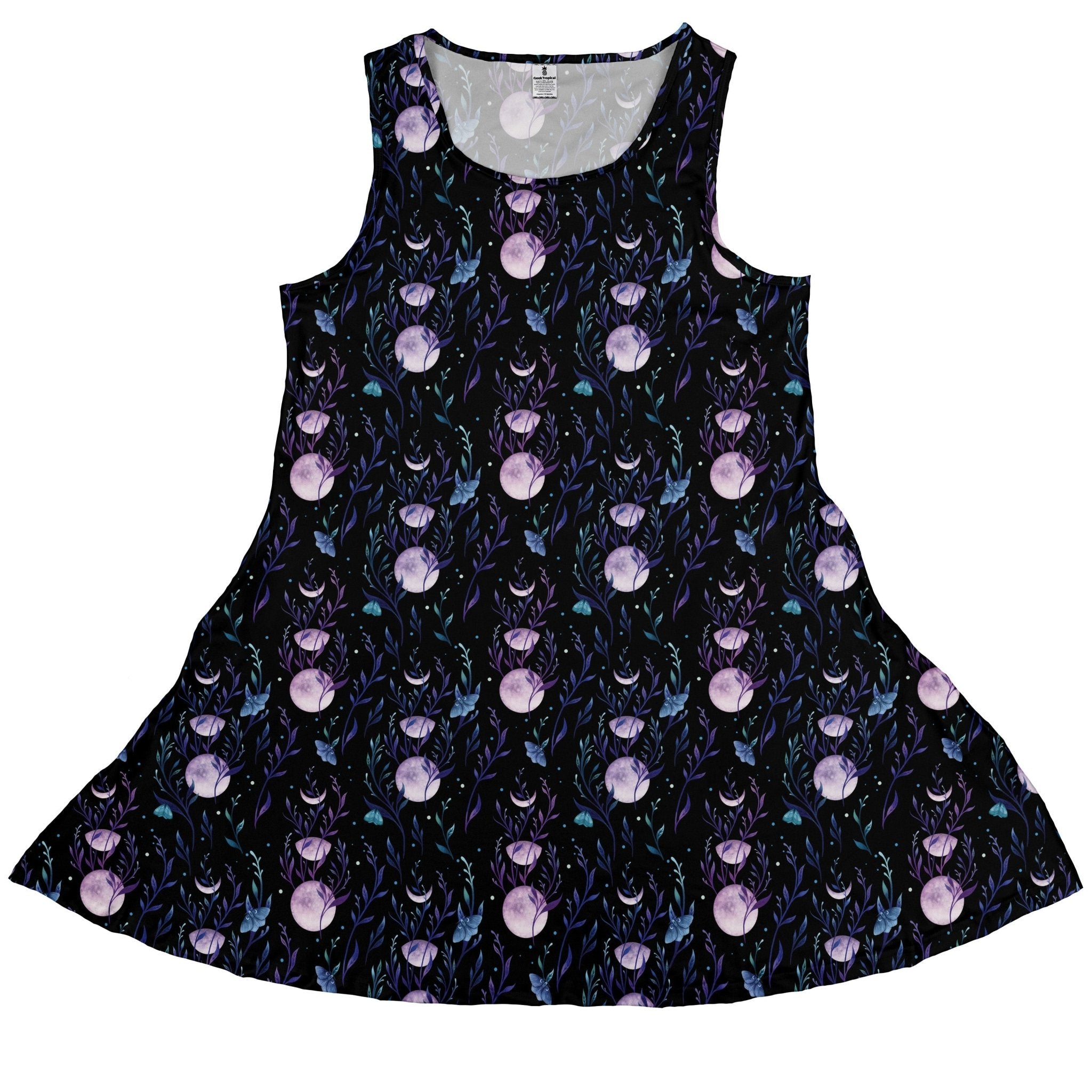 Moon Phase Garden Sleeveless Dress 1