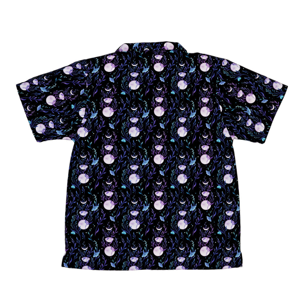 Moon Phase Garden Youth Hawaiian Shirt Back