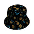 Moonlit Daffodil Garden Bucket Hat Black Stitching