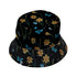 Moonlit Daffodil Garden Bucket Hat Gray Stitching