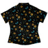 Moonlit Daffodil Garden Curvy Button Up Shirt womens back
