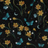 Moonlit Daffodil Garden Long Sleeve Button Up Shirt sleeve close