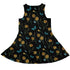 Moonlit Daffodil Garden Sleeveless Dress back
