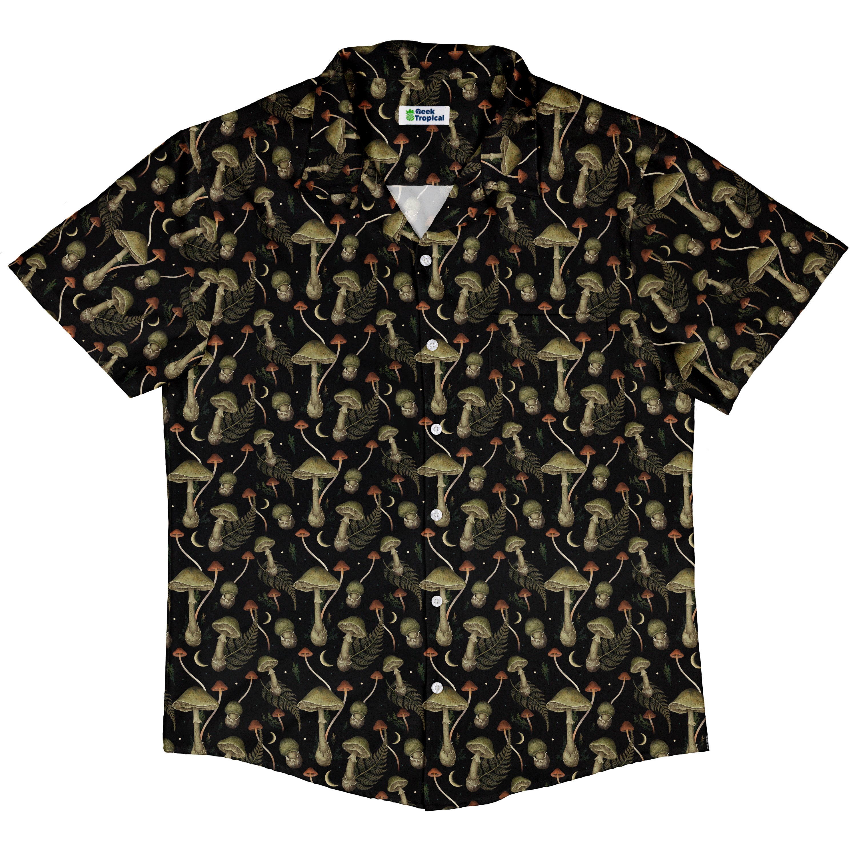 Moonlit Death Cap Button Up Shirt Hawaiian Front