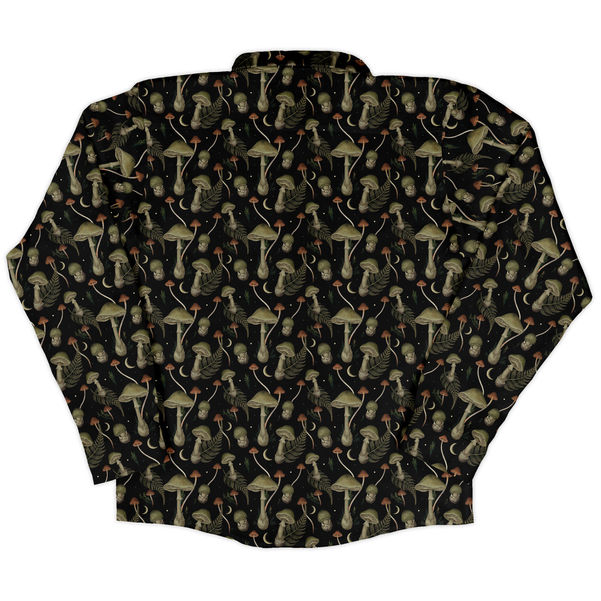 Moonlit Death Cap Long Sleeve Button Up Shirt back