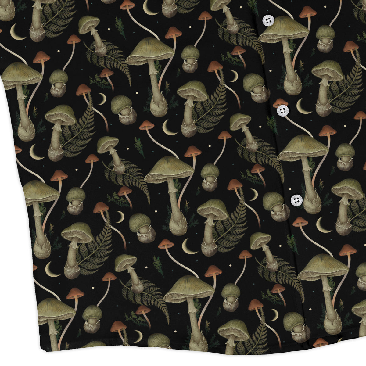 Moonlit Death Cap Long Sleeve Button Up Shirt corner