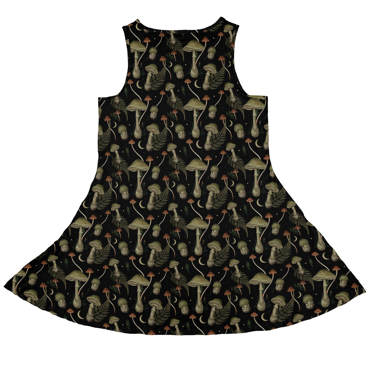 Moonlit Death Cap Sleeveless Dress back