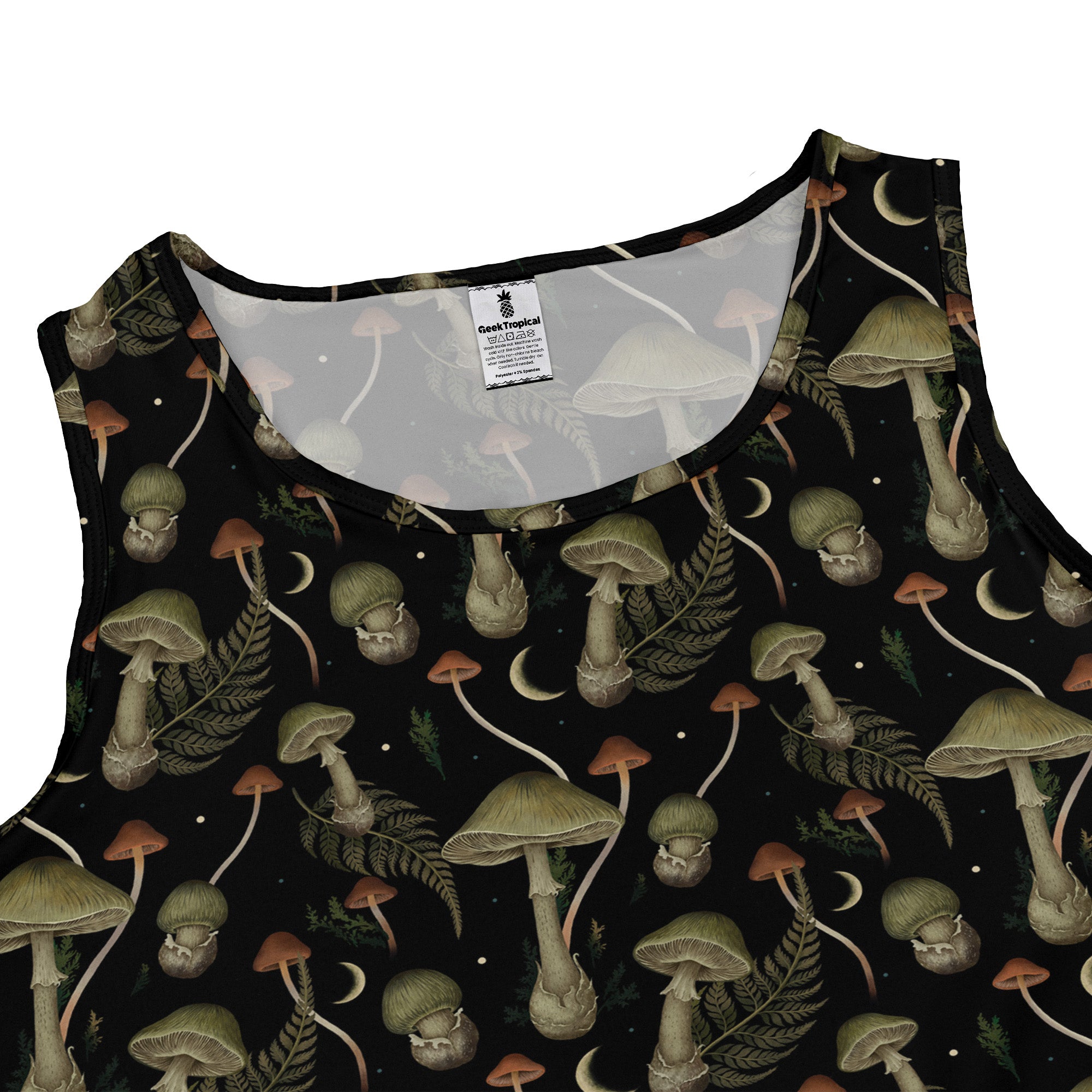 Moonlit Death Cap Sleeveless Dress close front