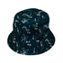 Moonlit Lily Bucket Hat Black Stitching