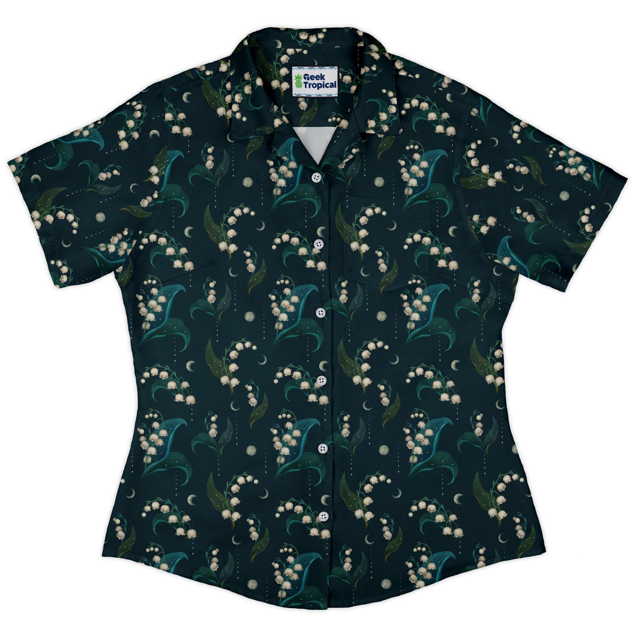 Moonlit Lily Curvy Button Up Shirt 2